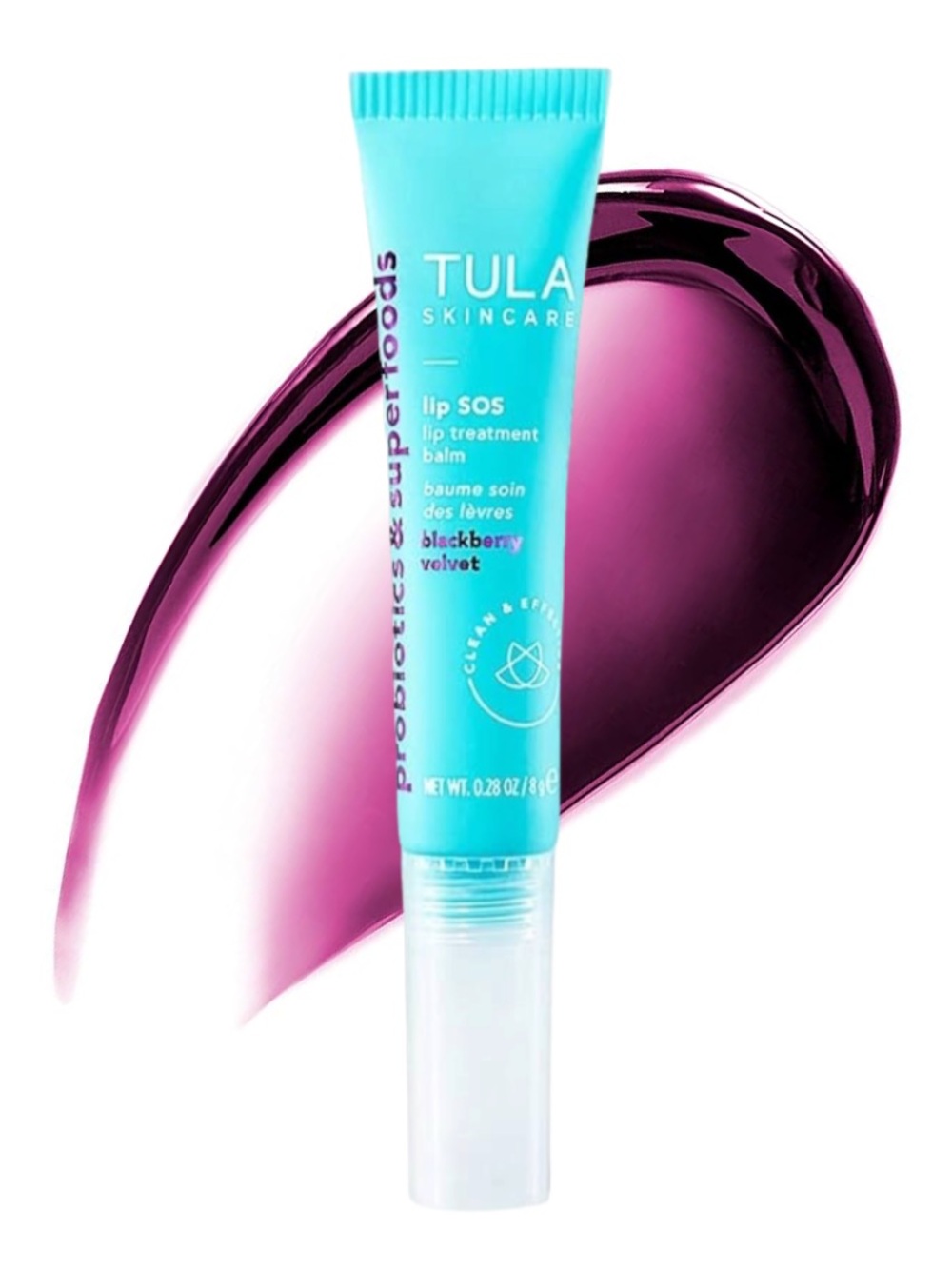 TULA Skincare Lip SOS Lip Treatment Balm in Blackberry Velvet 0.28 oz / 8 g